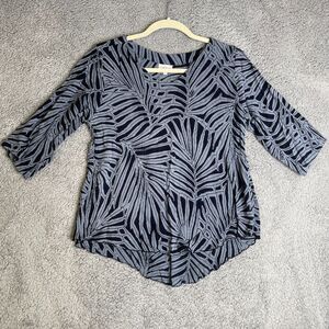 Lost River Blouse Top Womens Large Hawaiian Tropical Print